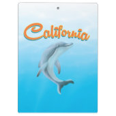 Oude Californische Dolfijn-reisposter Klembord (Achterkant)