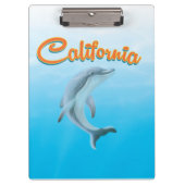 Oude Californische Dolfijn-reisposter Klembord (Voorkant)