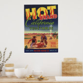  oude Californische groente kratellabels Poster (Keuken)