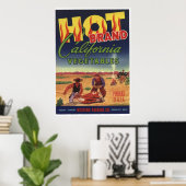  oude Californische groente kratellabels Poster (Thuiskantoor)
