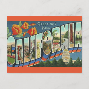 Oude Californische Groet Briefkaart