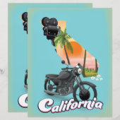Oude Californische Reisposter (Voorkant / Achterkant)
