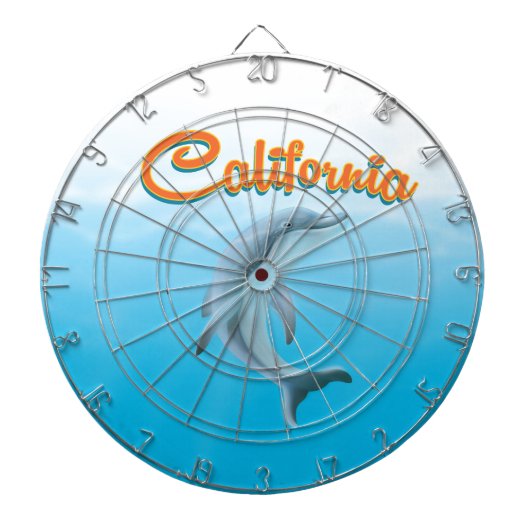 Oude Californische Reisposter Dartbord (Voorkant)
