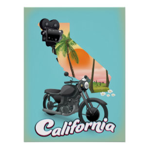 Oude Californische Reisposter Perfect Poster