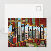 Oude Californische Reuzenbomen Briefkaart (Voorkant / Achterkant)