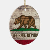 Oude Californische vlag Keramisch Ornament (Rechts)