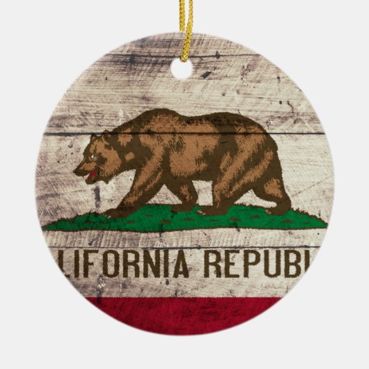 Oude Californische vlag Keramisch Ornament (Voorkant)