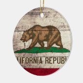 Oude Californische vlag Keramisch Ornament (Links)
