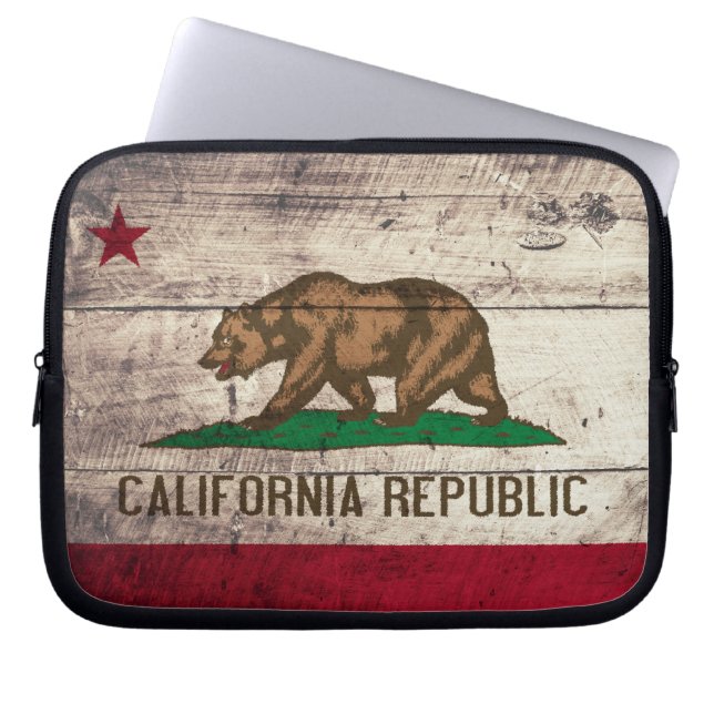 Oude Californische vlag Laptop Sleeve (Voorkant)