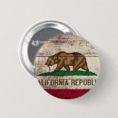 Oude Californische vlag Ronde Button 5,7 Cm (Voorkant /achterkant)