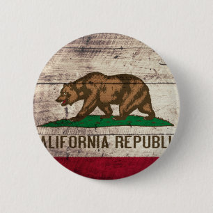Oude Californische vlag Ronde Button 5,7 Cm