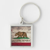 Oude Californische vlag Sleutelhanger (Voorkant)