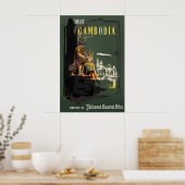Oude Cambodja Reisposterprint, Angkor Wat Poster (Keuken)
