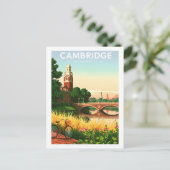 Oude Cambridge Massachusetts Briefkaart (Staand voorkant)