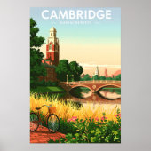 Oude Cambridge Massachusetts Poster (Voorkant)