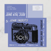Oude Camera 50ste verjaardagsfeest Save the Date 2 Aankondigingskaart (Voorkant / Achterkant)