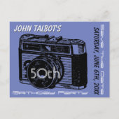 Oude Camera 50ste verjaardagsfeest Save the Date 2 Aankondigingskaart (Voorkant)