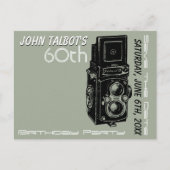 Oude Camera 60ste verjaardagsfeest Save the Date 1 Aankondigingskaart (Voorkant)