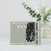 Oude Camera 60ste verjaardagsfeest Save the Date 1 Aankondigingskaart (Staand voorkant)