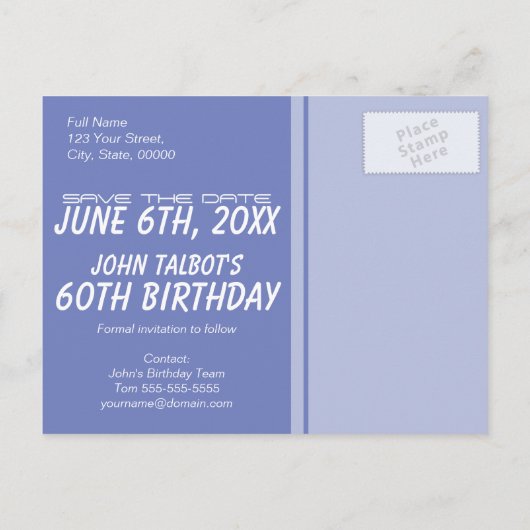 Oude Camera 60ste verjaardagsfeest Save the Date 2 Aankondigingskaart (Achterkant)