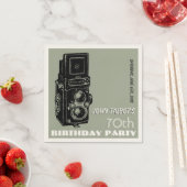 Oude Camera 70e verjaardag Party Papier servet 1 (Insitu)