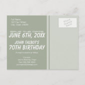 Oude Camera 70ste verjaardagsfeest Save the Date 1 Aankondigingskaart (Achterkant)