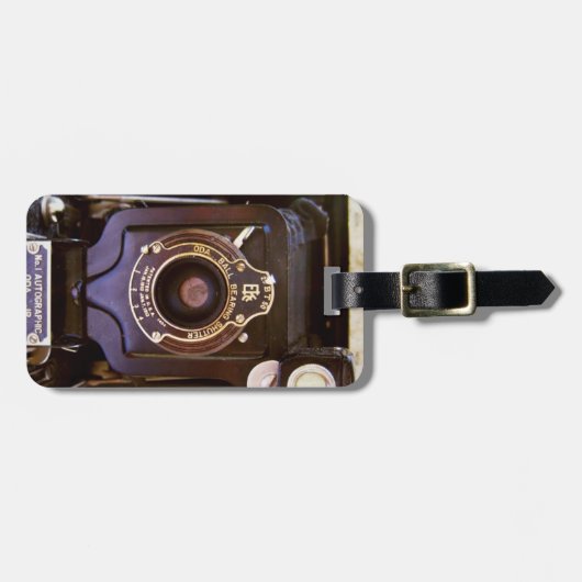 Oude camera bagagelabel (Voorkant horizontaal)