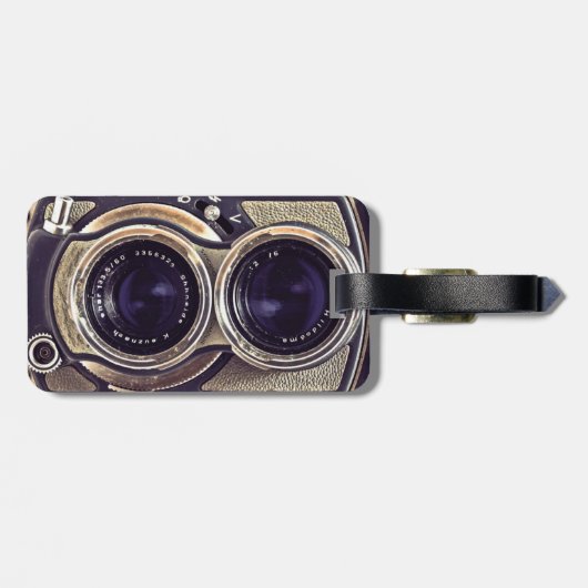 Oude camera bagagelabel (Achterkant horizontaal)