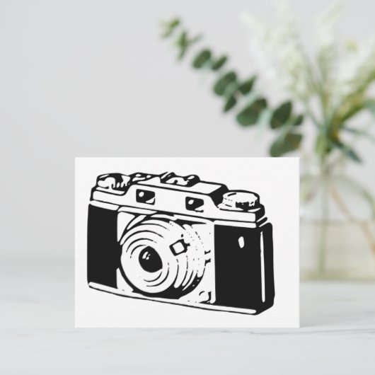 Oude camera briefkaart (Staand voorkant)