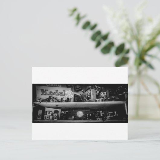 Oude camera briefkaart (Staand voorkant)