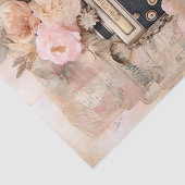 Oude Camera en Roze Bloemen, Shabby Chic Tissuepapier (Detail)
