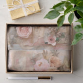 Oude Camera en Roze Bloemen, Shabby Chic Tissuepapier (Geschenk)