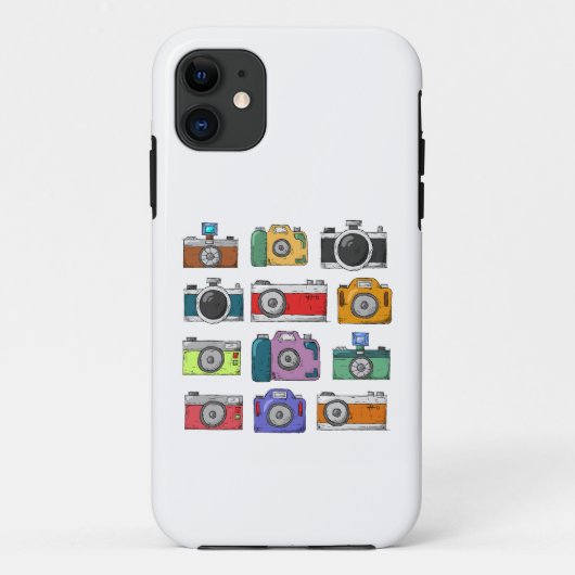 oude camera handgetekend Case-Mate iPhone case (Achterkant)
