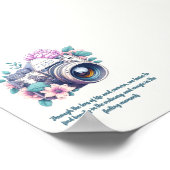 Oude Camera met Bloemen en Citaat Poster (Hoek)