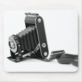 oude camera met film muismat