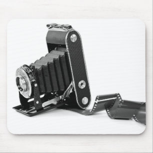 oude camera met film muismat