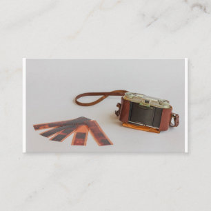 oude camera met negatieve    on-business-kaart visitekaartje