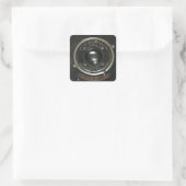 Oude camera vierkante sticker (Tas)