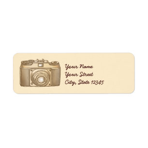 Oude cameradresslabels etiket