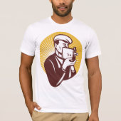 Oude Cameraman Retro Fotograaf T-shirt (Voorkant)