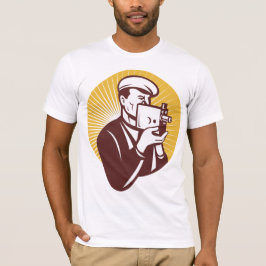 Oude Cameraman Retro Fotograaf T-shirt