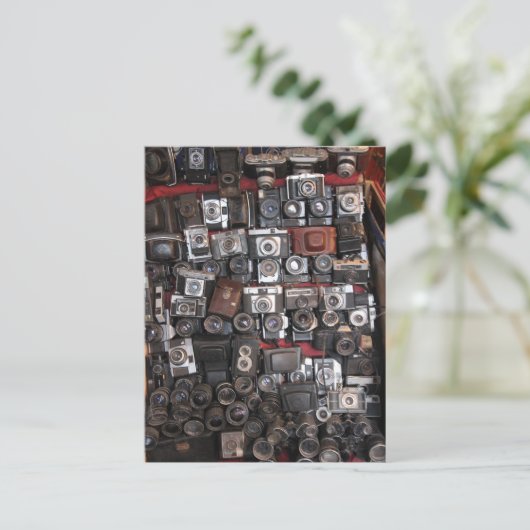Oude camera's briefkaart (Staand voorkant)