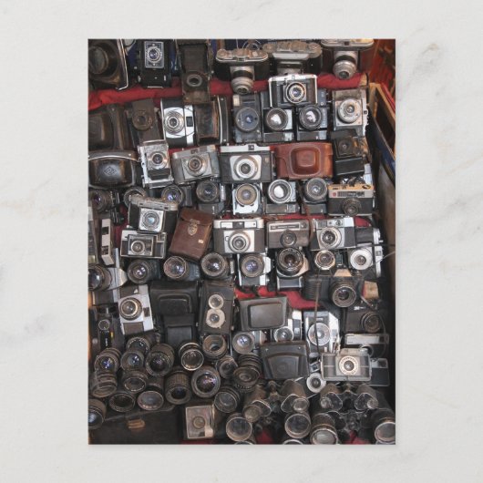 Oude camera's briefkaart (Voorkant)