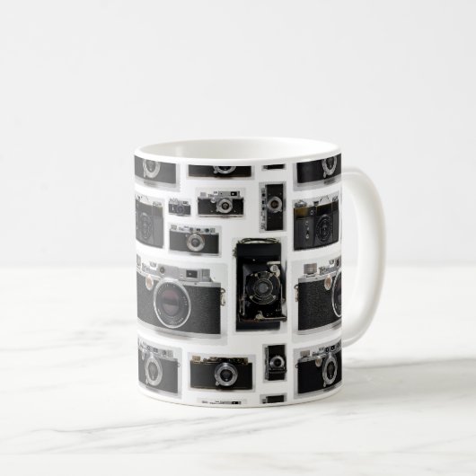 Oude camera's in Bulk witte Mok (Voorkant rechts)