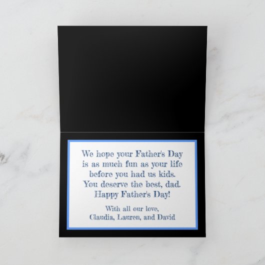 Oude camper Fijne Vaderdag Kaart (Binnen)