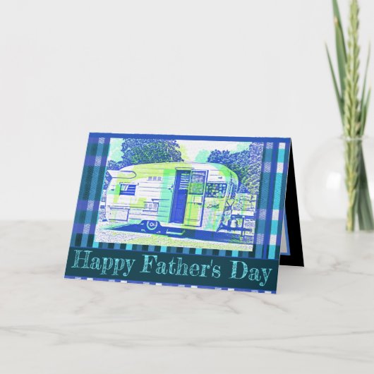 Oude camper Fijne Vaderdag Kaart (Voorkant)