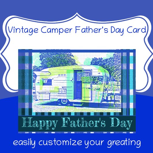 Oude camper Fijne Vaderdag Kaart