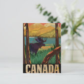 Oude Canadese Reisposter Briefkaart (Staand voorkant)