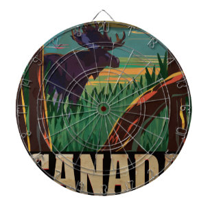 Oude Canadese Reisposter Dartbord