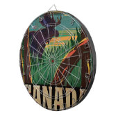 Oude Canadese Reisposter Dartbord (Voorkant Rechts)